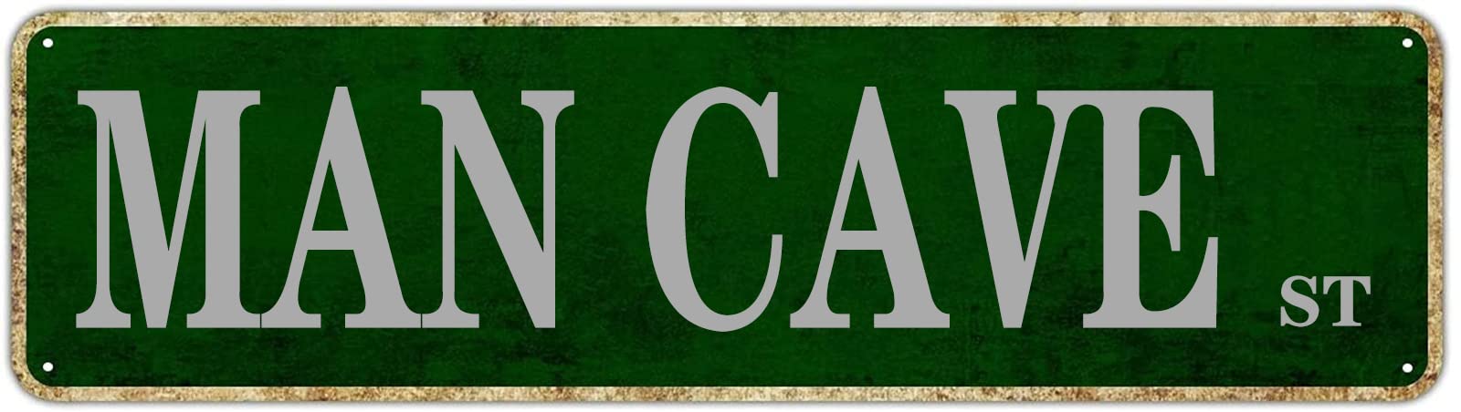 DTHNKL Metal Sign Man Cave St Vintage Retro Tin Art Plaque Aluminum for Home Kitchen Bathroom Club Wall Yard Coffee Decor 4x16 Inch
