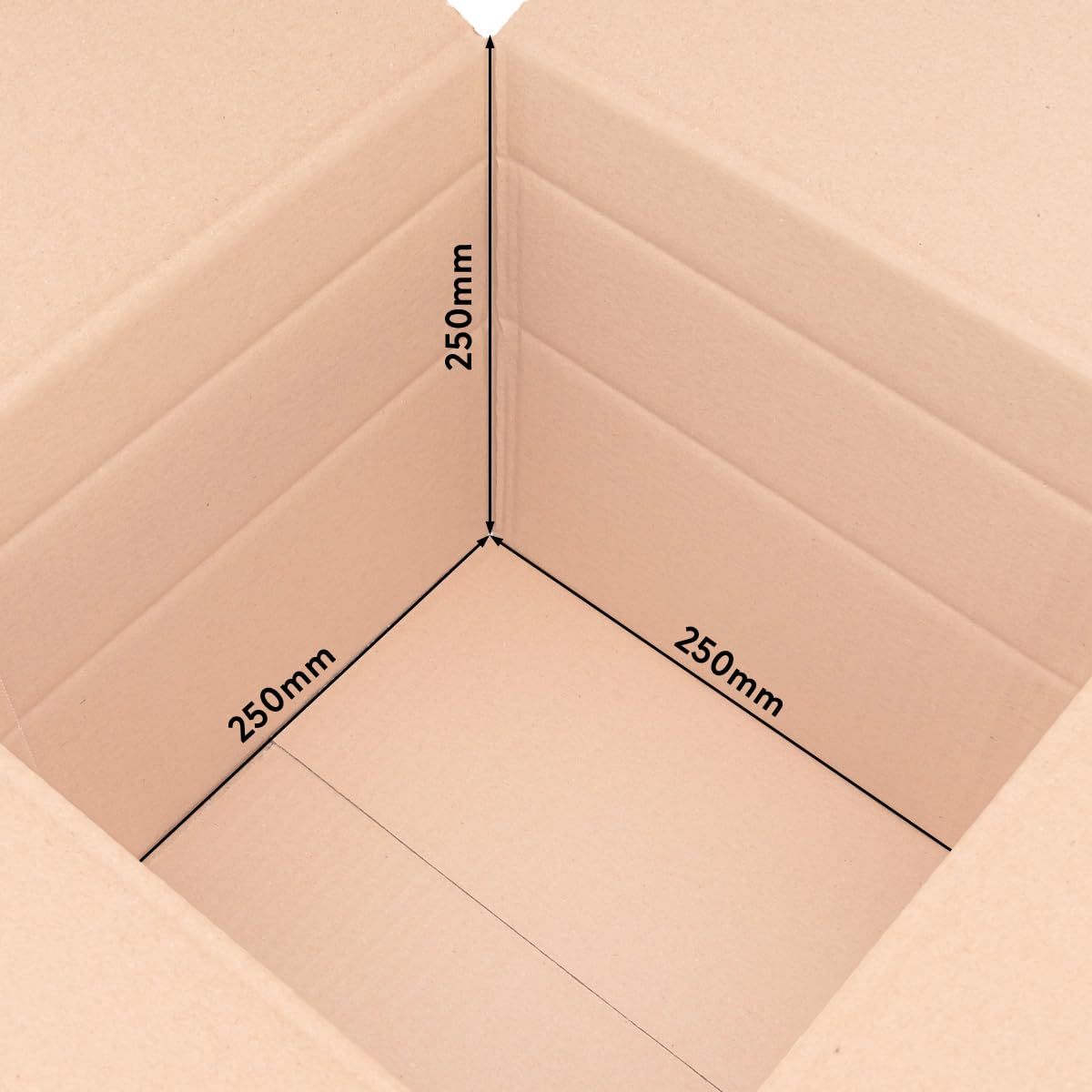 OfficeKing® 100 x Faltkartons 250 x 250 x 250 mm | variable Höhe bei 210 und 135 mm | Marken-Qualität Versandverpackung Versandkarton Karton