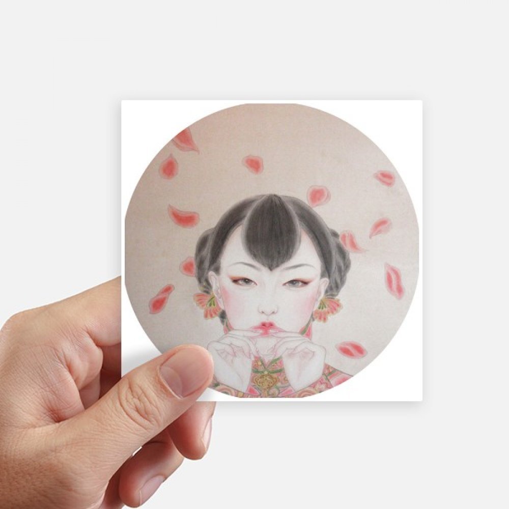 Sticker peinture chinoise rouge pour personnaliser une moto ou une valise 10cm