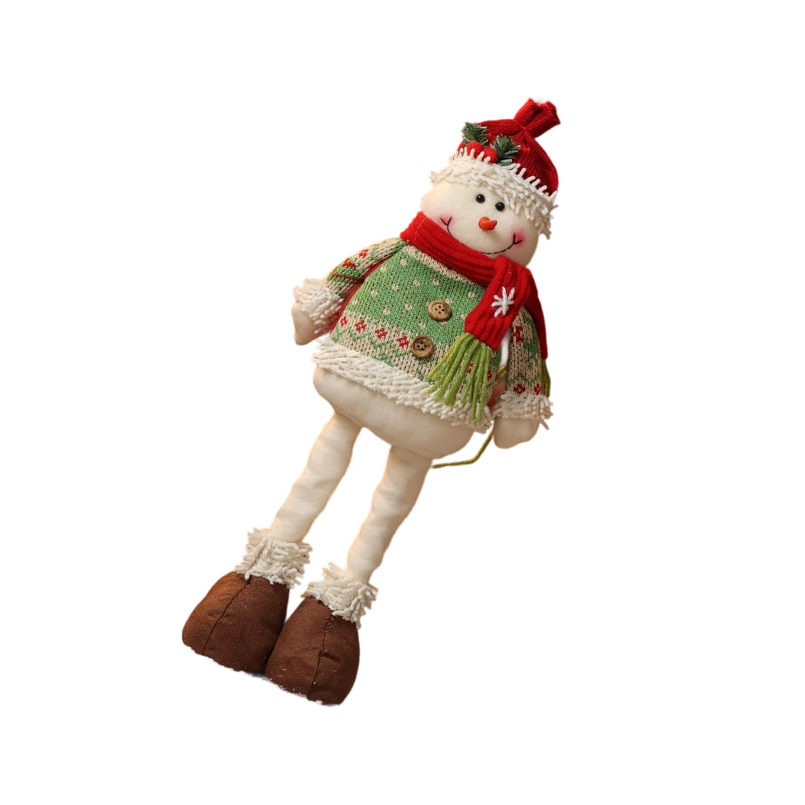 YWLUUOO Telescoping Christmas Decors Santa Snowman Deer Polyester Statue Storage Festival Table Centerpieces Christmas Stretchable Figurine
