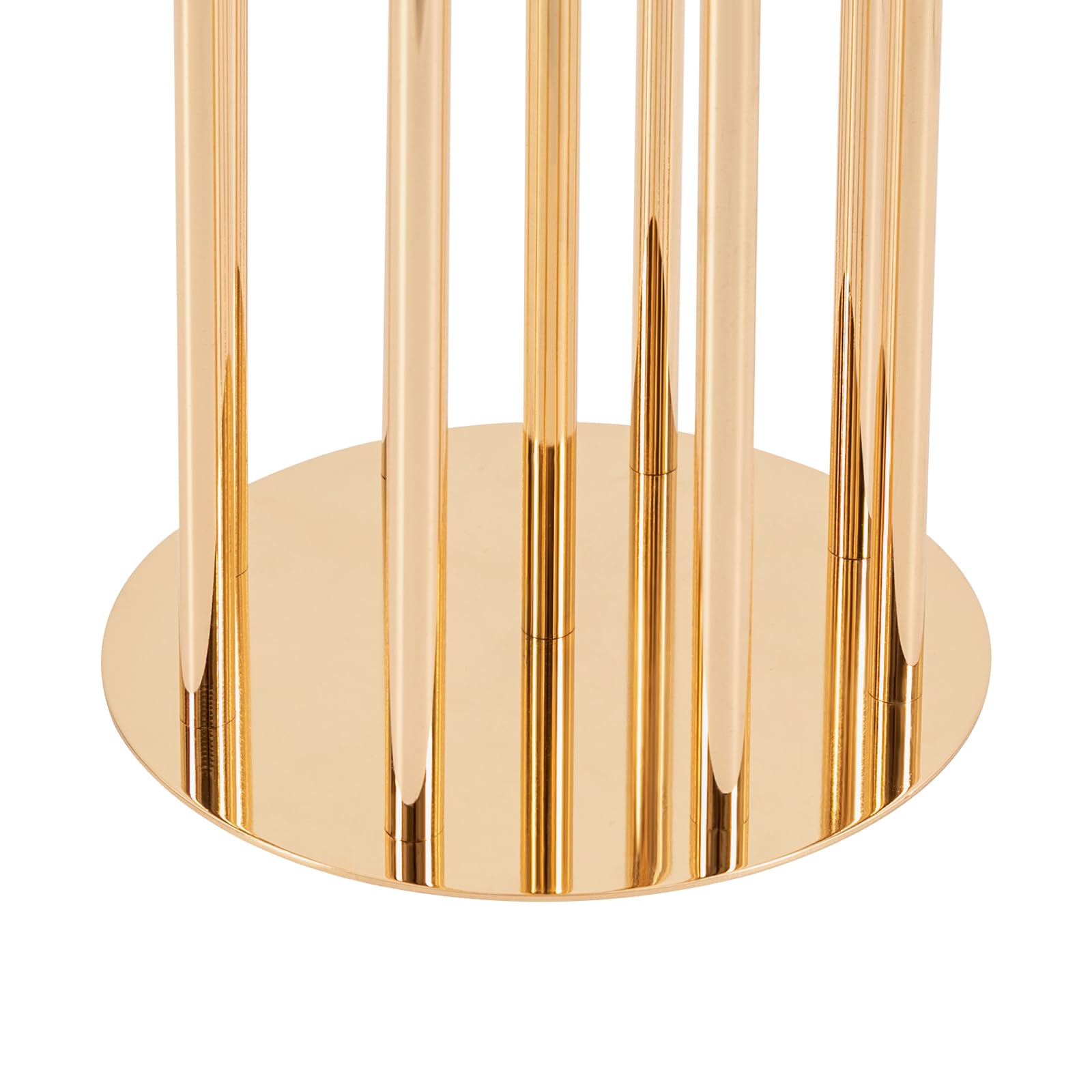 Bougeoir doré à 9 bras en métal - 40 cm à 120 cm - Pour décoration de mariage, fête, décoration de table