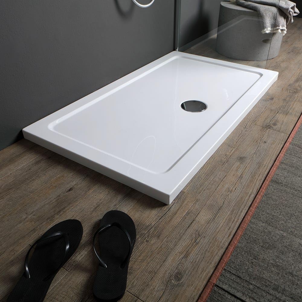 Kiamami Valentina Piatto Doccia Rettangolare 70x90 in Acrilico e ABS Bianco | Alba