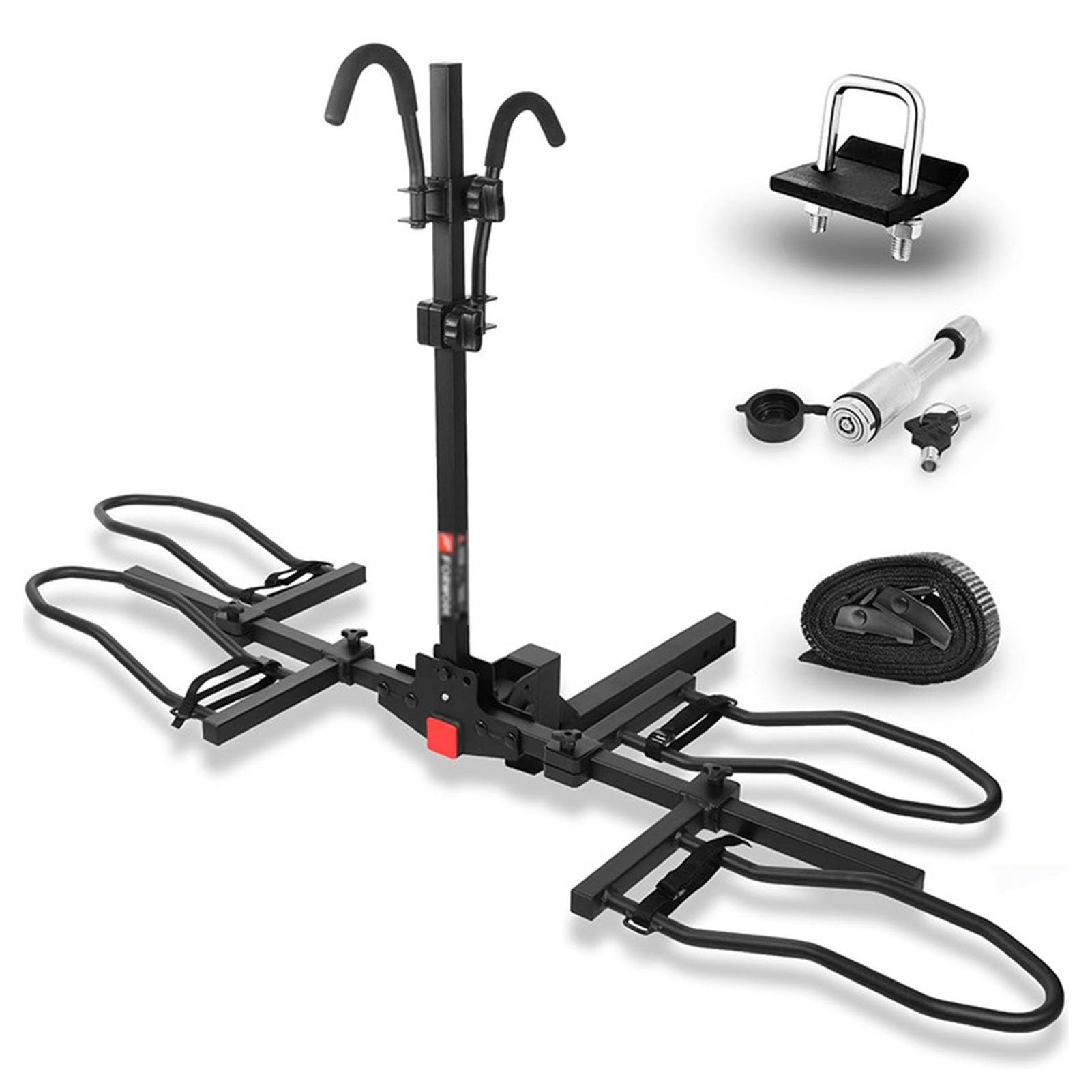 Portabicicletas Enganche Remolque, portabicicletas 2 Bicicletas, portamotos, Scooters y Motos de Cross, Capacidad 158 Libras Portabicicletas básico Apto para Coches, SUV, autocaravanas