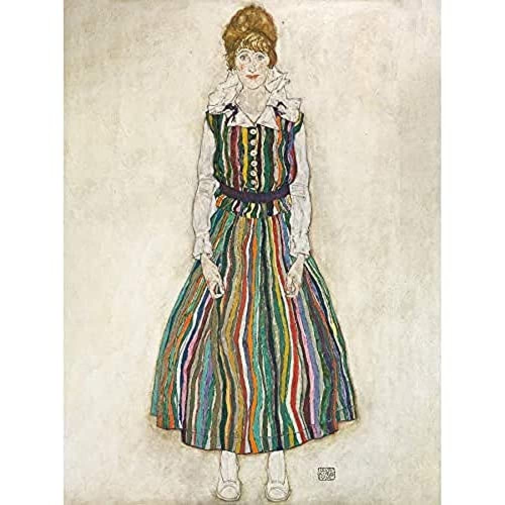 Egon Schiele Portrait Of Edith Unframed Wall Art Print Poster Home Decor Premium