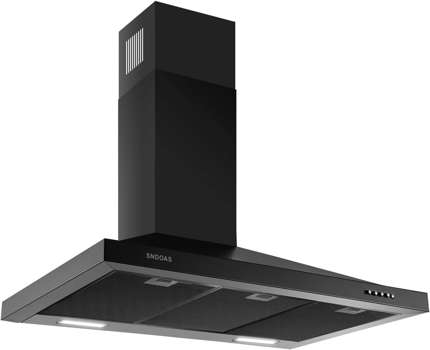 AKDY 36" Island Mount Black Painted Stainless Steel Touch