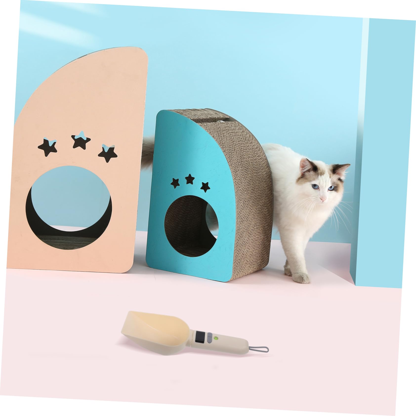 COLLBATH Báscula Digital Para Cocina Medidora Electrónica Para Alimentos Pesaje De Comida Para Gatos Báscula Electrónica De Cocina Con Cuchara Para Preparar Repostería y Alimentar Mascotas