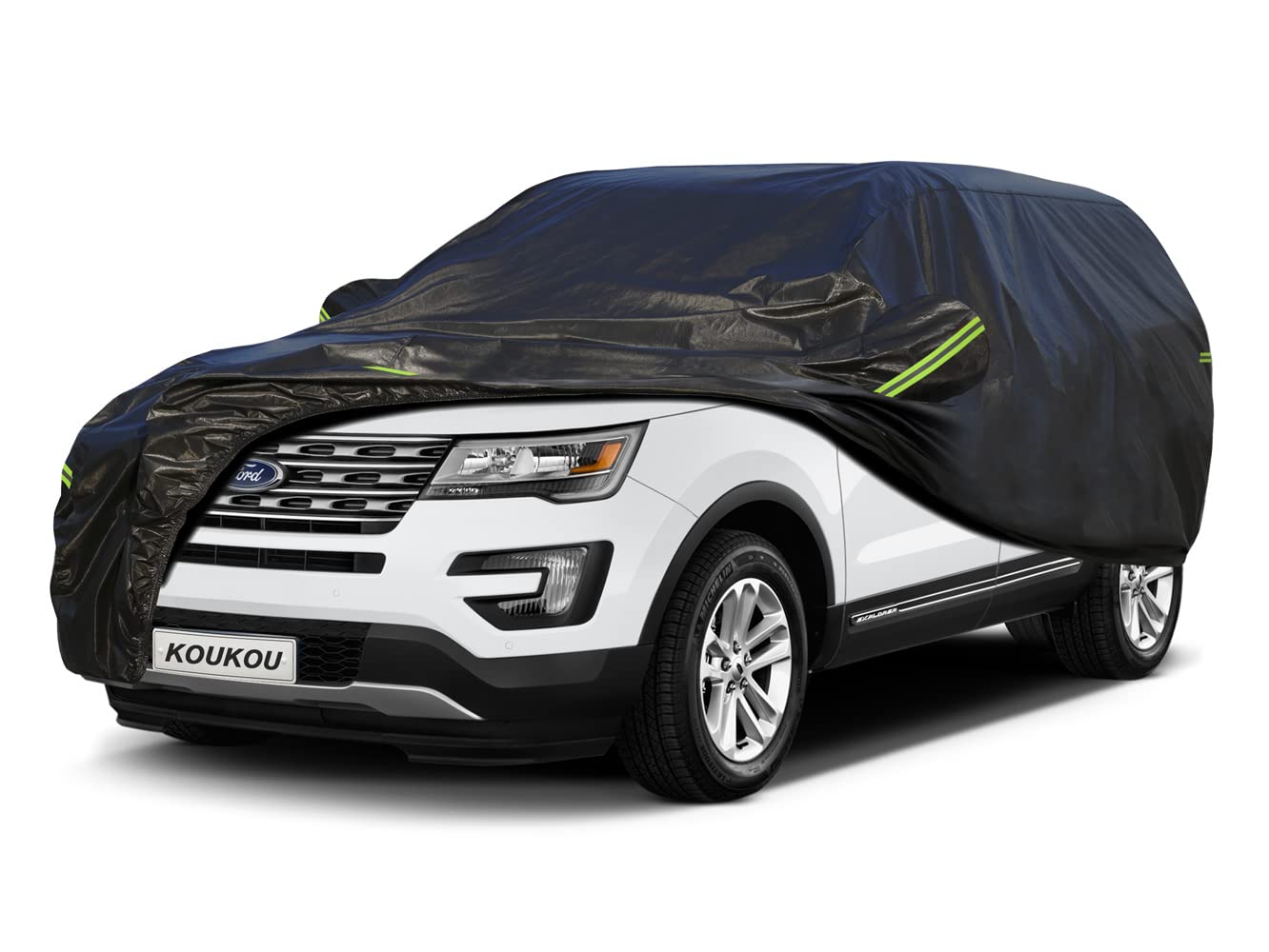 Similar KouKou SUV Car Cover Waterproof All Weather, 7 Layers Outdoor Jeep Car Covers for Automobiles Rain Snow UV Protection, Universal Fit BMW X5, Ford Explorer, Acura MDX, ect.(Length 191-201 inch)