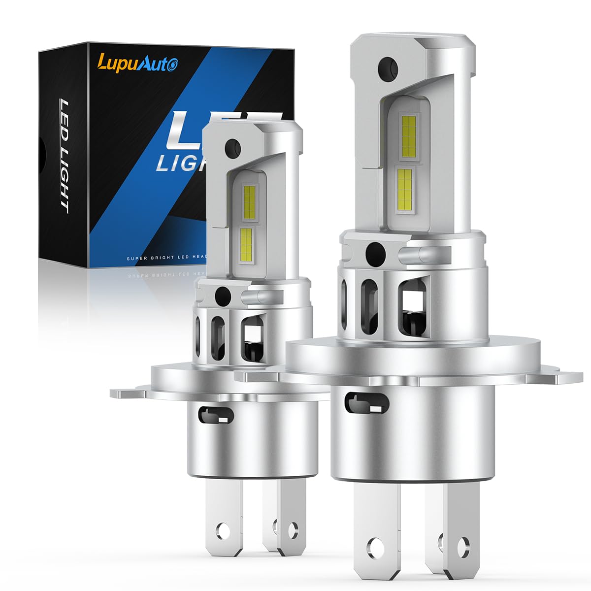 H4 LED ヘッドライト Hi/Lo切替 車検対応 28000LM 6500K ホワイト 爆光 一体型 無極性 高輝度 カットライン 2個入