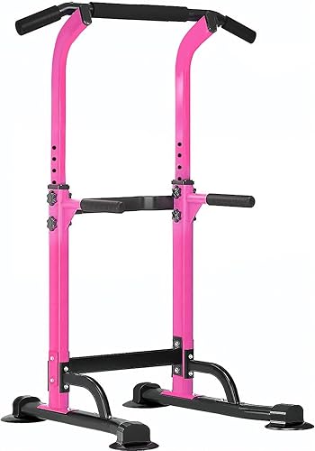 Miniatura 48 de SogesPower Power Tower - Barra de dominadas para gimnasio en casa, equipo de entrenamiento de fuerza de altura ajustable, estación de barra