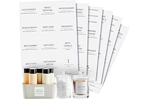 Talented Kitchen 174-Piece Minimalist Waterproof Soap Stickers Labels