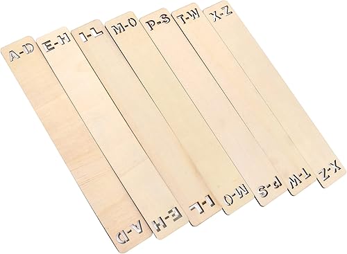 UPTTHOW Separadores de discos de vinilo de madera estilo hueco con pestañas del alfabeto de la A a la Z separadores horizontales y verticales