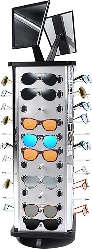 Miniatura 9 de Soporte de exhibición giratorio de 360 para gafas de sol para 44 pares de gafas, (2)