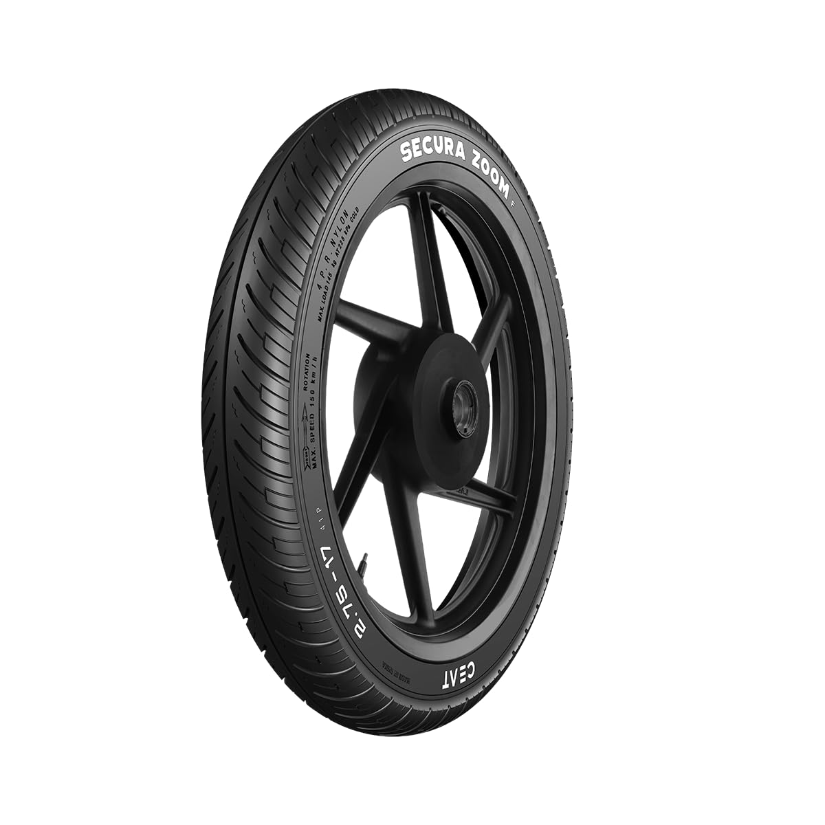 CEAT 2.75-18 SECURA ZOOM F 42P TUBE-TYPE TYRE | Front | Car Tyre for Front and Rear-image-22
