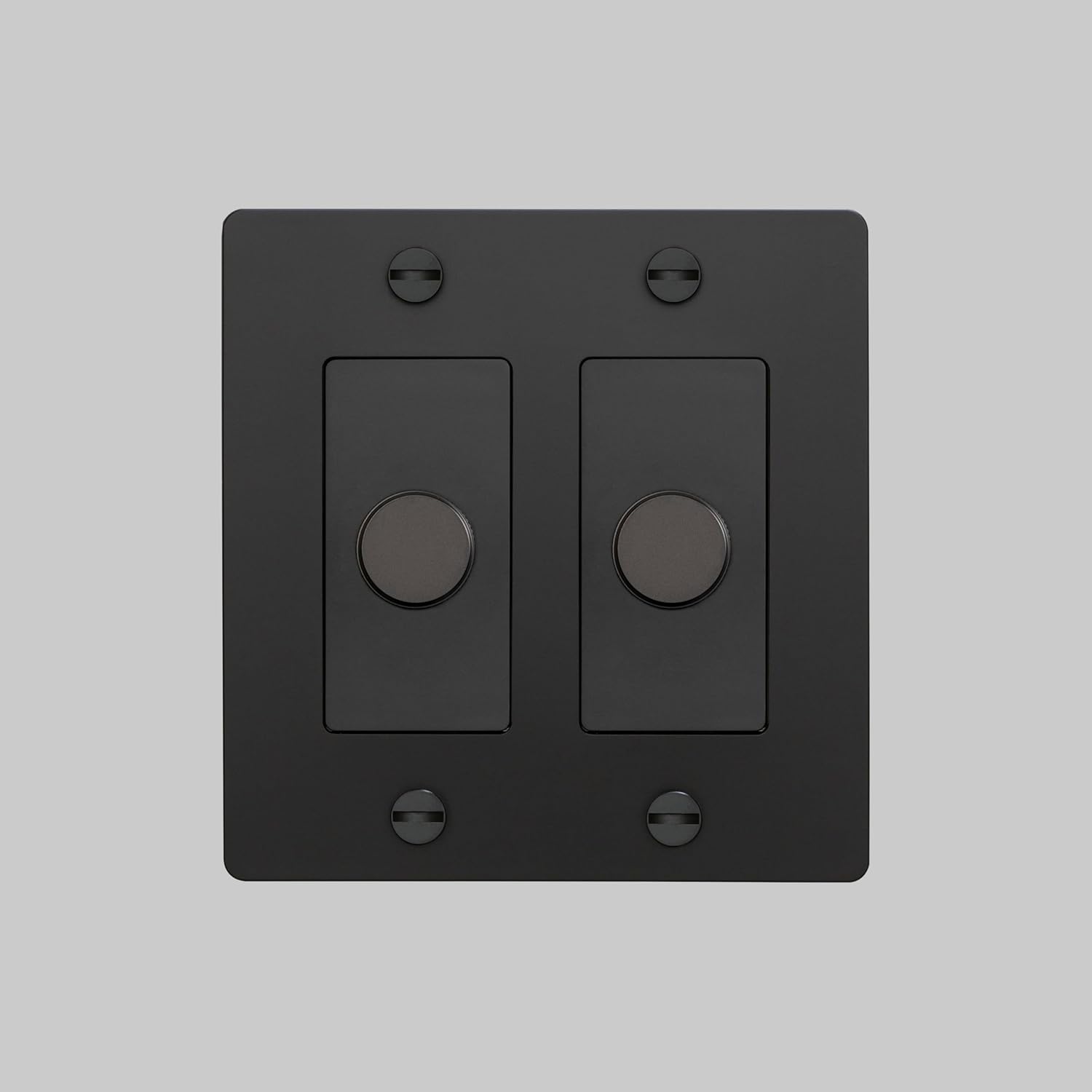 Buster and Punch 2G Dimmer Switch LED Cross Knurl Without Logo in Black