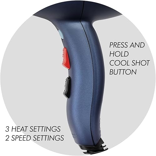 Miniatura 6 de Sam Villa Secador de pelo profesional iónico ligero y silencioso con velocidad y temperatura variables