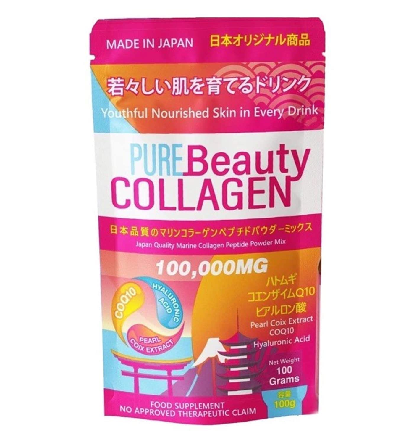 Pure Beauty 100,000mg Collagen Powder Mix (30 Days Supply)