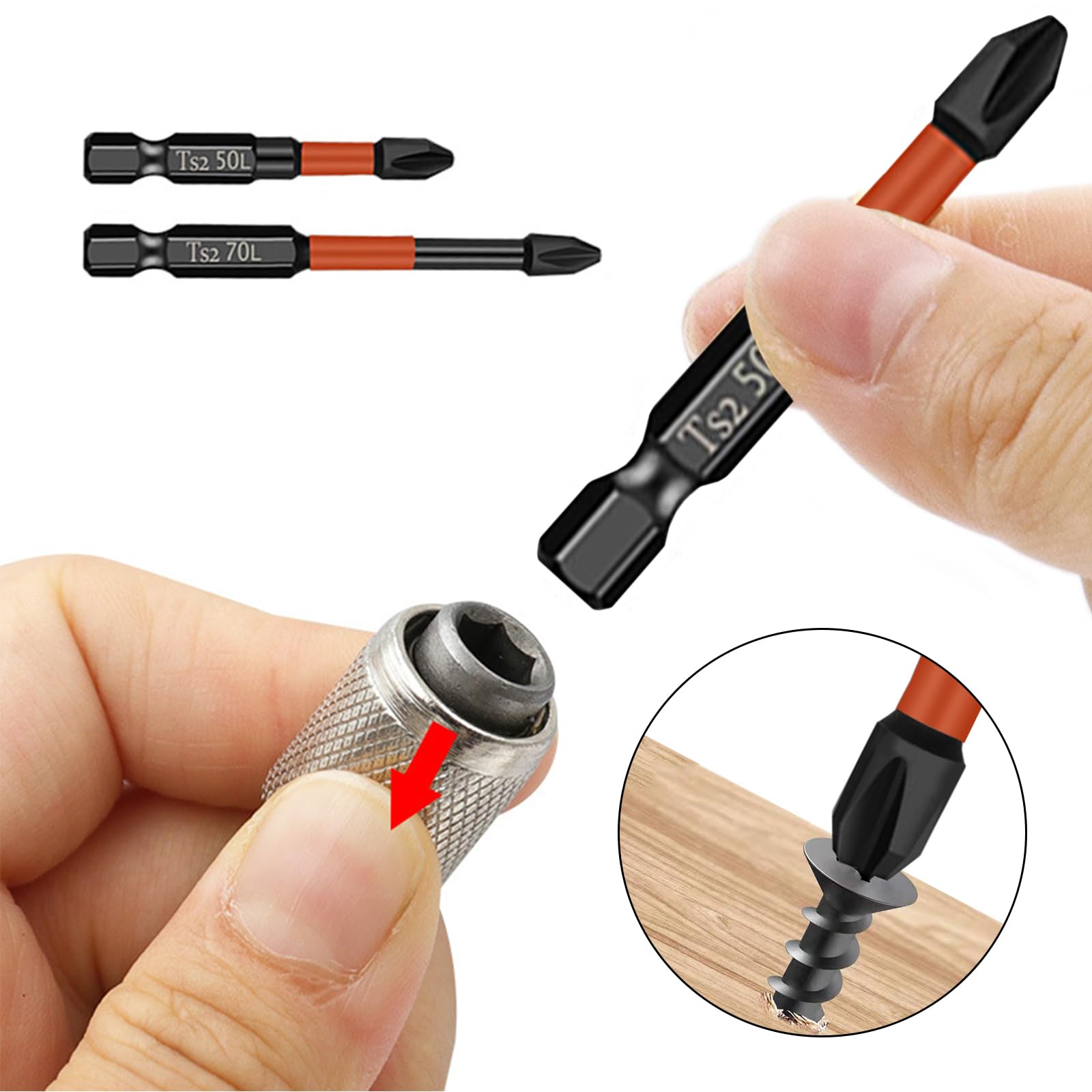 Set Di Adattatori Per Prese SDS-Plus Adattatore Per Driver Punta - Foto 4