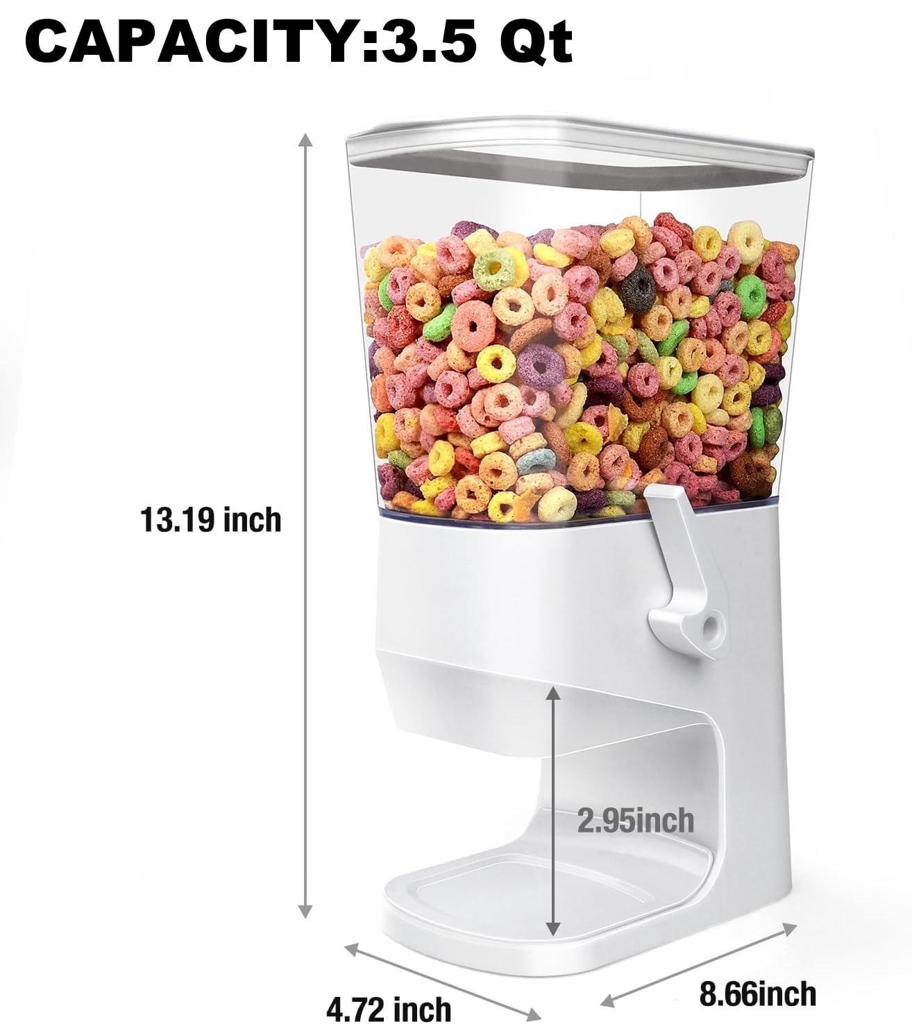 Dispenser per cereali da banco con ciotole e cucchiai, contenitori per cereali, dispensa, snack, contenitore per alimenti secchi con coperchio, per organizzare la cucina, farina d'avena, noci e muesli