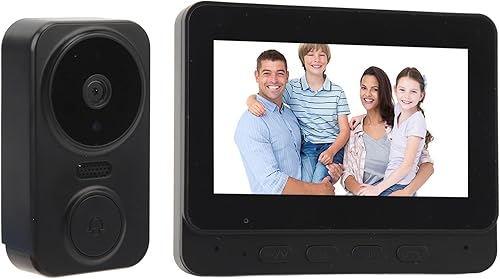 Miniatura 6 de Sistema de intercomunicación de timbre de video, monitor con cámara de puerta HD de metal con grabación de tarjeta de 256 G (no incluida) APP remoto