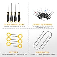 Vista 53 de GOOACC 501 clips universales para automóvil, parachoques mixto, para panel de puerta, protector para cubierta del motor, retenedor de remaches