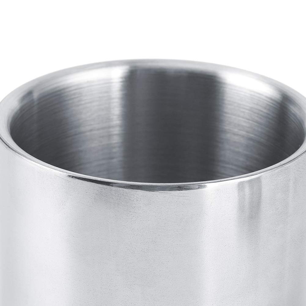 Ejoyous Taza de café Portátil Taza de Doble Pared de Acero Inoxidable 300 Ml con Tapa y Asa Aislada Anti Escaldaduras para el Hogar Oficina Viajes Té Leche Beber (304 material 220ML (con tapa))