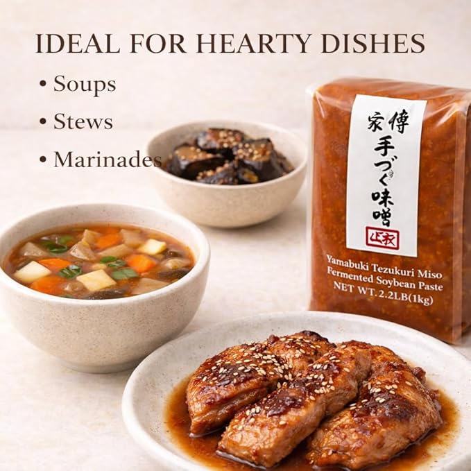 Pasta de Miso Rojo Yamabuki Tezukuri Aka Miso 1 kg miniatura 4