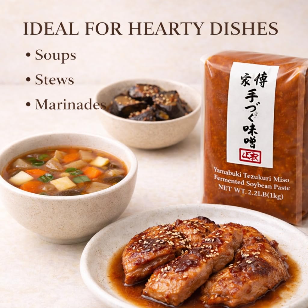Amazon.com : Yamabuki Tezukuri Aka Miso – Japanese Red Miso Paste