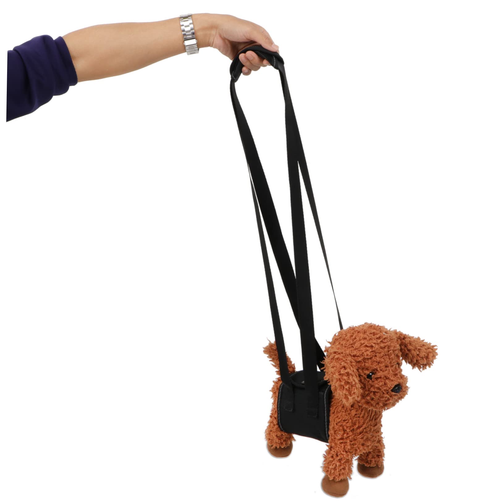 Garneck Dog Support Harness Harness Strap Portable Lifting Sling for Dogs Traction Rope Comfort Polar Fleece for Walk Aid
