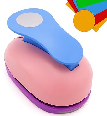 Jeemiter Heavy-Duty 3" Circle Punch | Strong Steel Blade for Smooth, No-Jam Cutting on Cardstock & Thick Paper | Lever Craft Punch for Scrapbooking, Tags, DIY