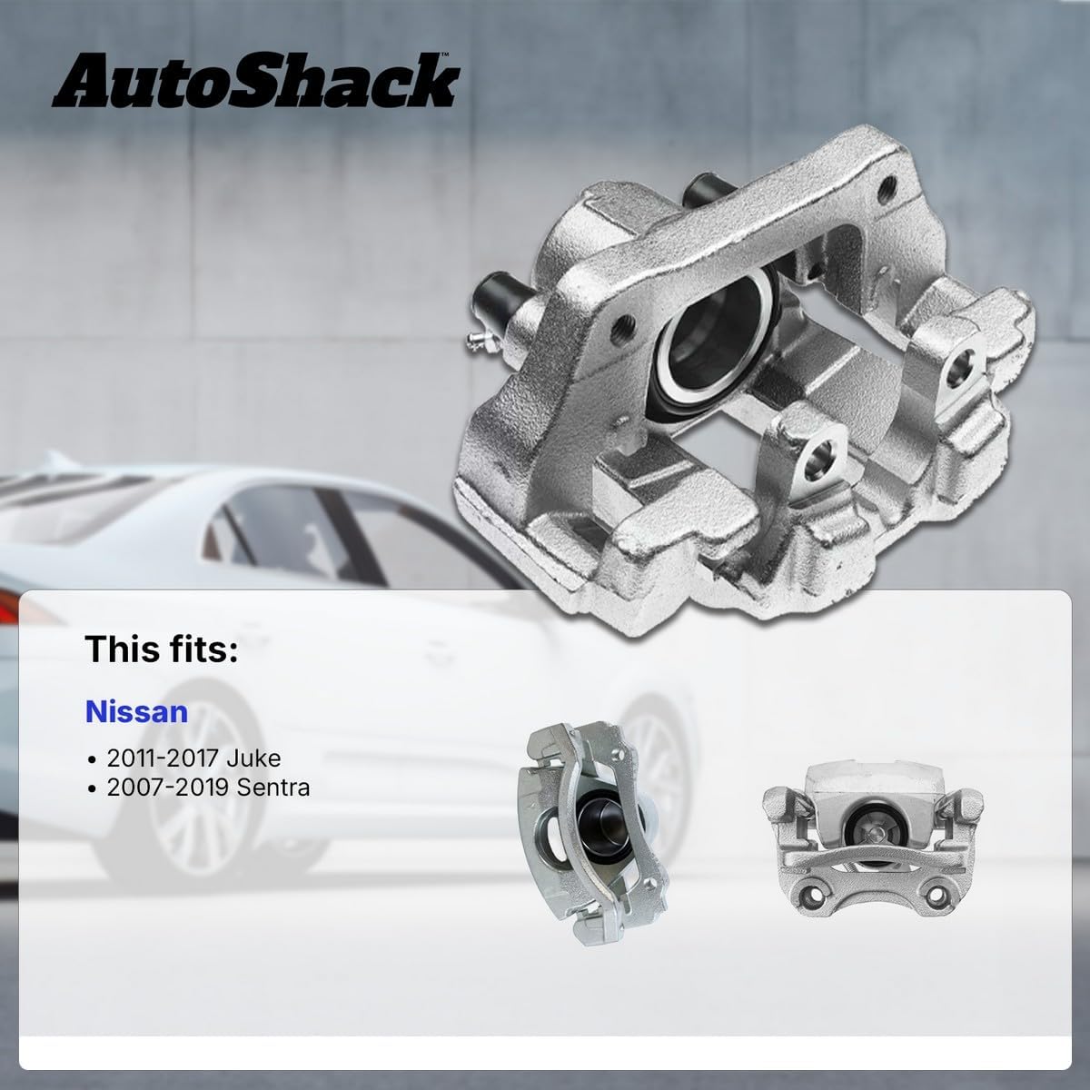 AutoShack Rear Brake Calipers Left & Right Replacement for 2007-2019 Nissan Sentra 2011-2017 Nissan Juke 2-PC Set