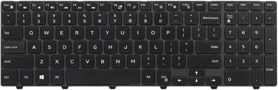 Replacement Keyboard for Dell Inspiron 15 3000 Series 3541 3542 3543 3552 3553 3558 3559,15 5000 Series 5542 5543 5545 5547 5548 5552 5557 5558 5559, 17 5000 Series 5748 5749 5755 5758 5759