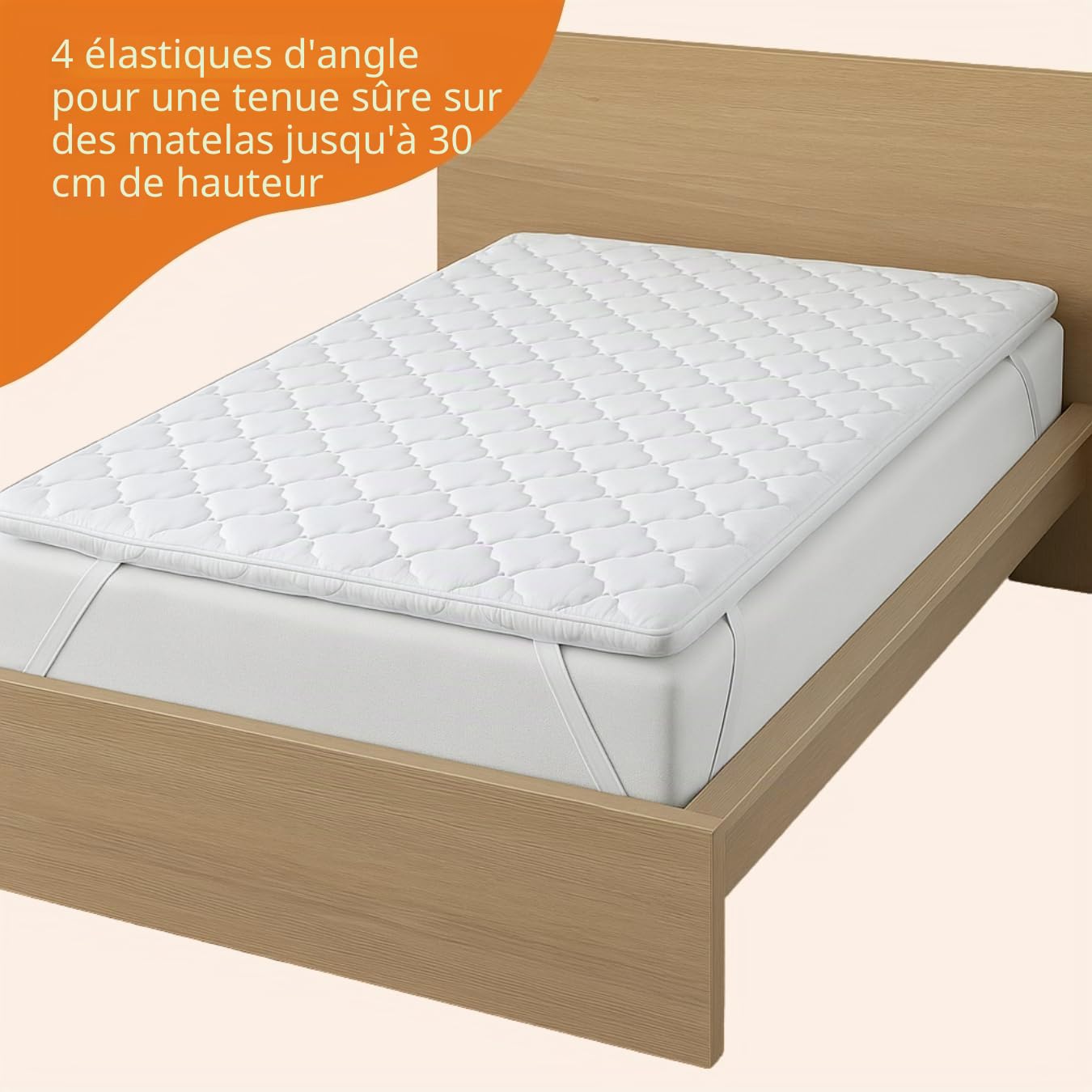 sleepling 194092 surmatelas Ferme en Mousse Froide | Fabriqué en UE | Oekotex 100 | Housse Amovible et Lavable | 80 x 200 x 6 cm, Blanc