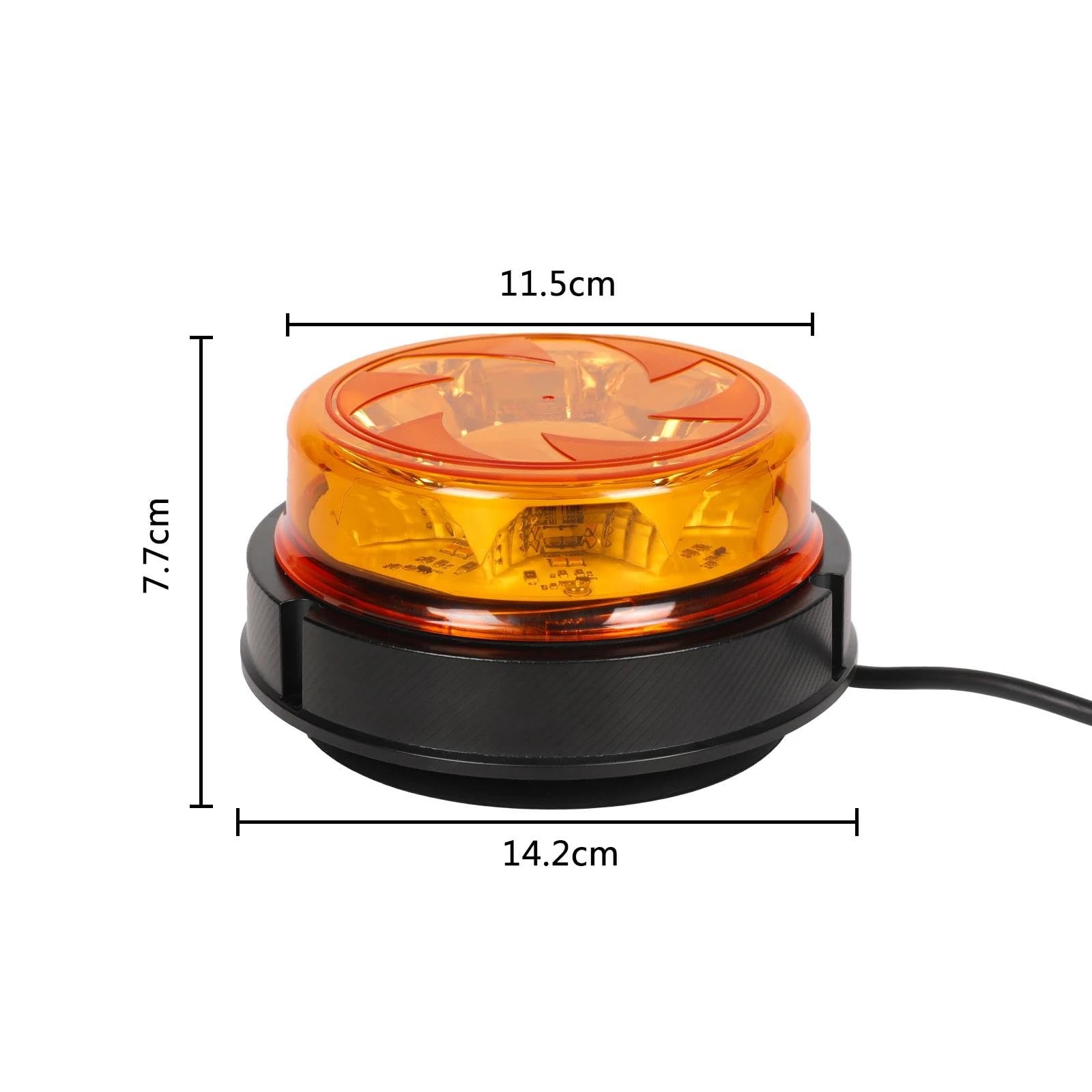 Luz Trasera Remolque Baliza Advertencia Ámbar Para Vehículos Luz Giratoria Intermitente Para Policía Accesorios Led Multiusos Para Tractor Juego Luces Estroboscópicas Emergencia(C)