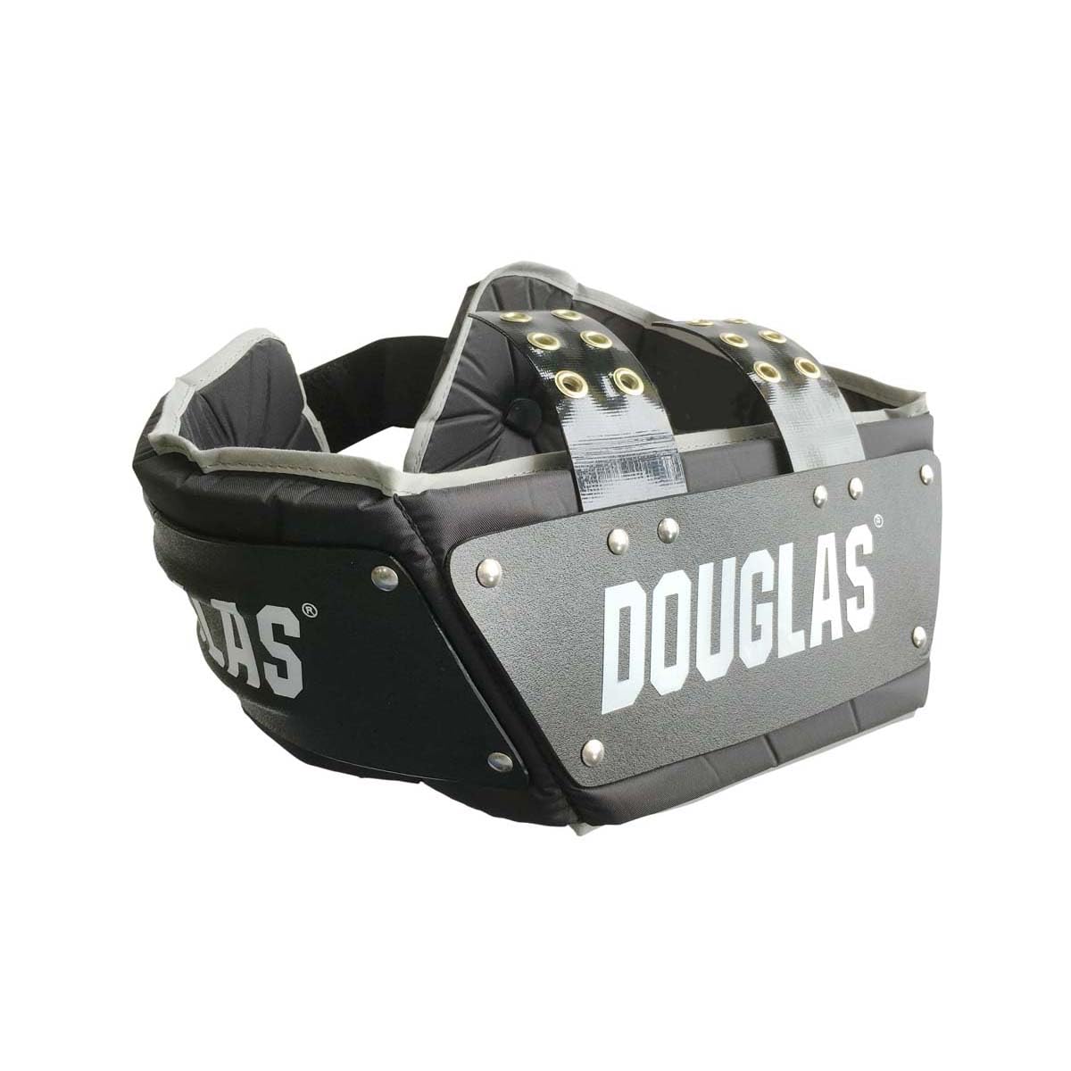 DouglasFootball Adult/Junior Adjustable 4" Destroyer-2 D2 Rib Pad Protector Combo (Black/White)
