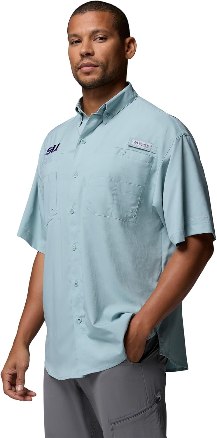 Columbia Mens Collegiate Tamiami Short Sleeve Shirt