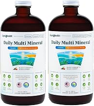 LIQUIDHEALTH Daily Multi Mineral Liquid Supplement with Fulvic Acid, Plant Based Ionic Aquamin Sea Trace Ocean Minerals - Immune Support, Energy, Gut Health, Detox - Made in USA, Vegetarian (2 Pack)