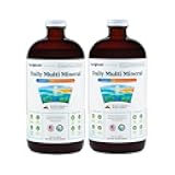 LIQUIDHEALTH Daily Multi Mineral Liquid Supplement with Fulvic Acid, Plant Based Ionic Aquamin Sea Trace Ocean Minerals - Immune Support, Energy, Gut Health, Detox - Made in USA, Vegetarian (2 Pack)