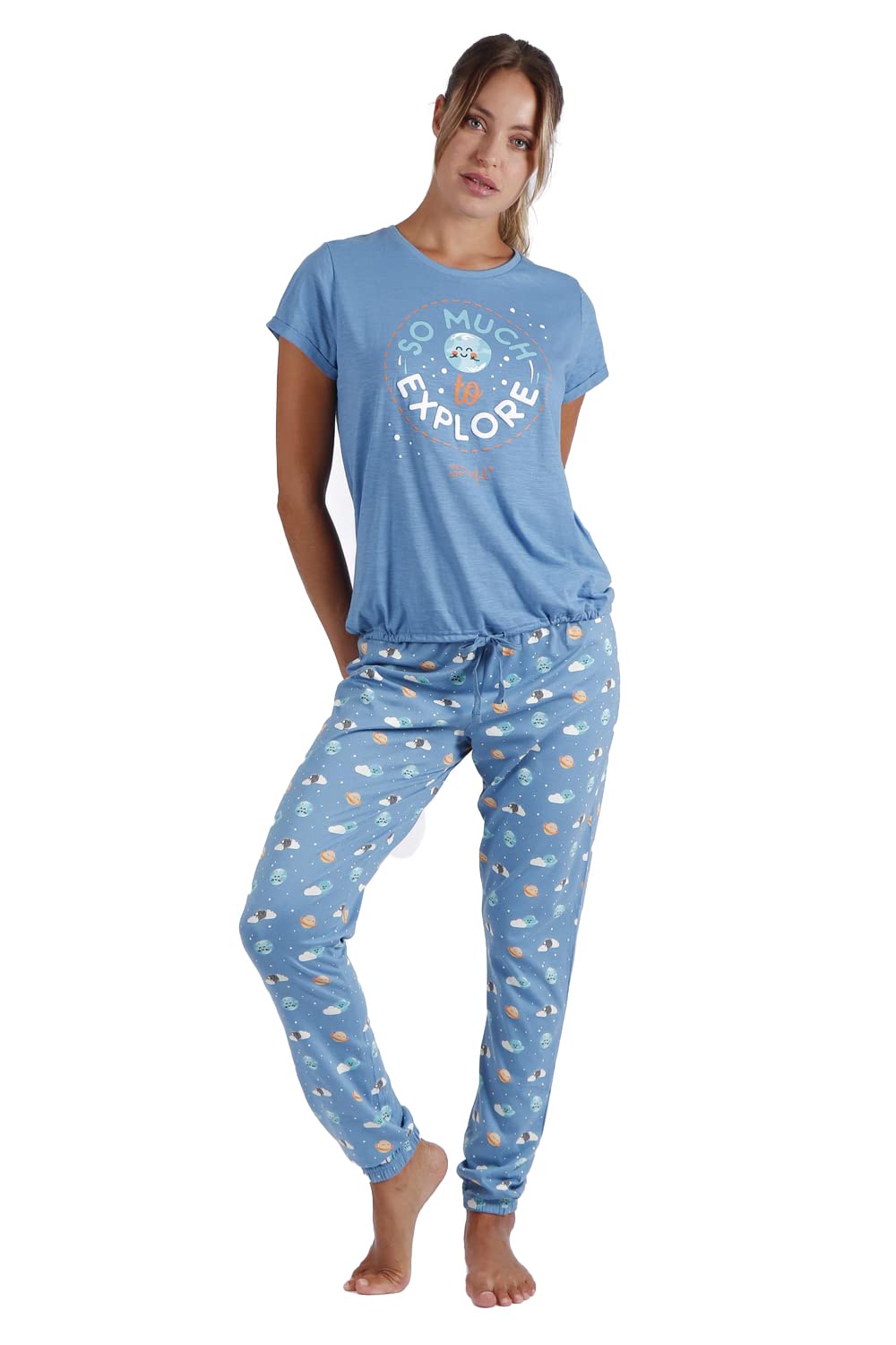 Mr. Wonderful Pijama Manga Corta Explore para Mujer
