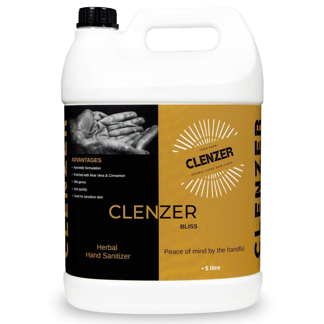 Clenzer BLISS Alcohol Based Herbal Hand Sanitizer Gel - 75% Ethyl Alcohol, Kills Bacteria & Germs, Prevents Skin Dryness, Signature Fragrance, No Parabens, No Sulphate & No Color - 5 Litre (B08LQV3H5V) Amazon Price History, Amazon Price Tracker