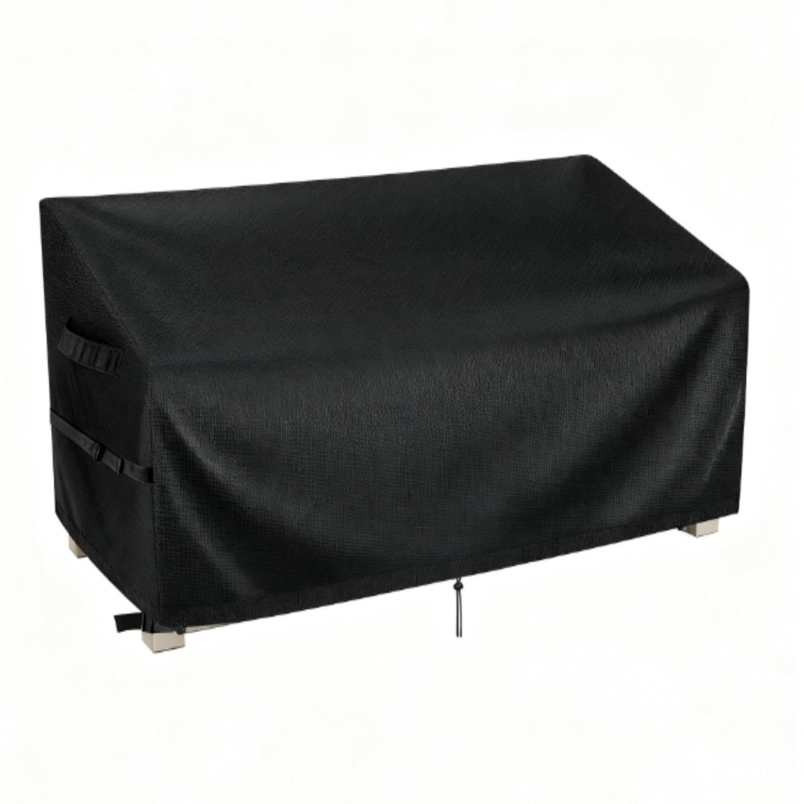 Hohong Garden Storage Bench Cover Waterproof 2 Seater 120×85×85cm, 500D Heavy Duty Oxford Fabric Garden Bench Cover, Outdoor Storage Box Covers