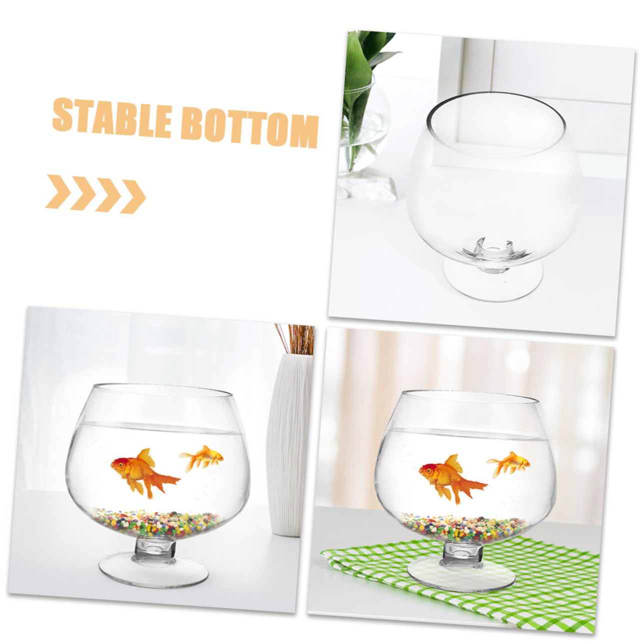Alipis 2 Pz Vaso Di Di Vino Vaso Fioriera Acquario Da Tavolo Per Pesci Rossi Acquario Per Piante Accessori Per Pesci Piccolo Kit Forniture Di Pesce Alto Borosilicato