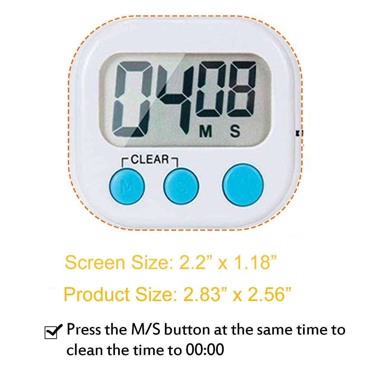 Amazon｜4つの小さなデジタルキッチンタイマー食品タイマー