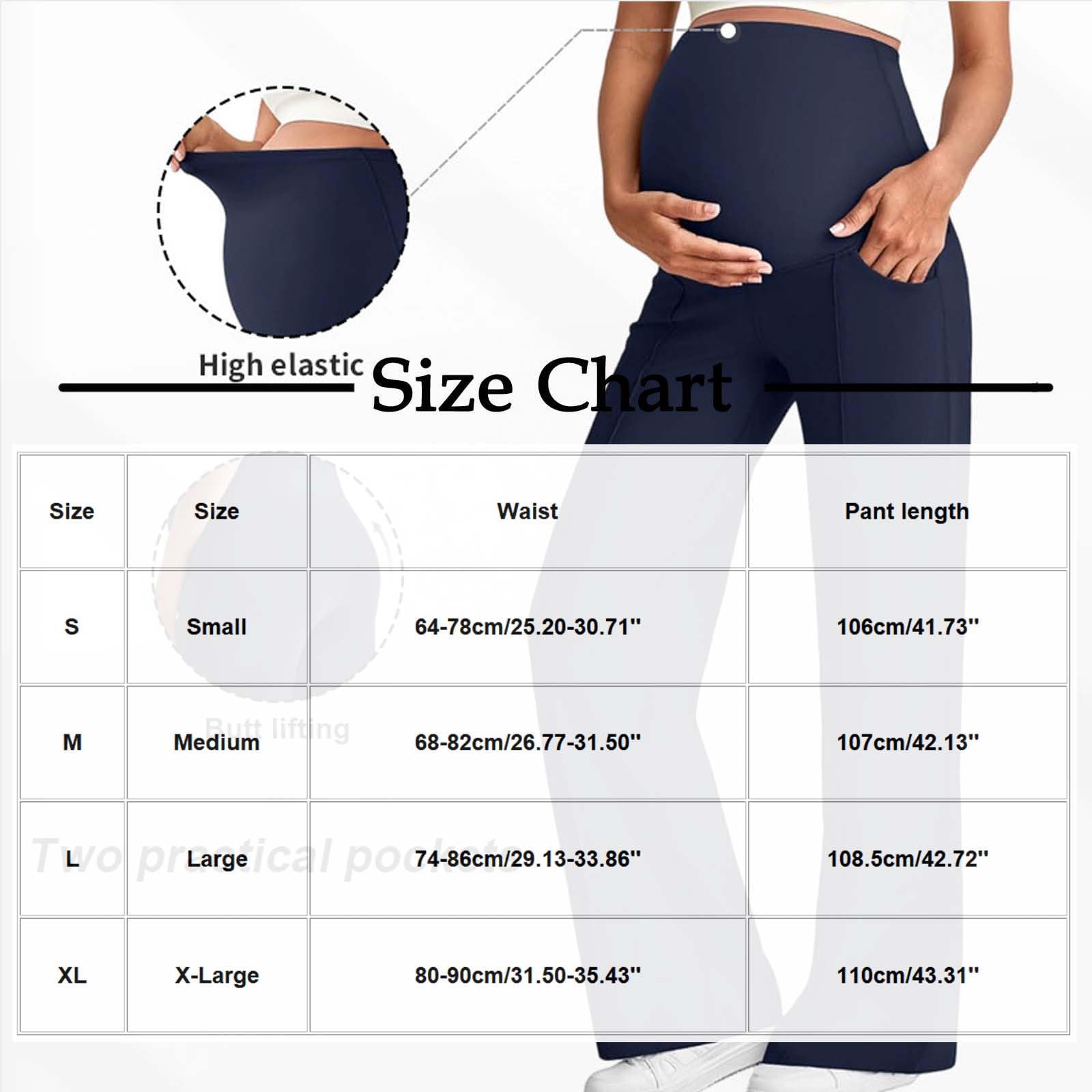 Pantalones de Maternidad para Mujer Cintura Alta Elástica Pantalon Deporte Pierna Ancha Rectos para Embarazo Suaves Cómodos Leggins Deportivos Push Up Casual Ropa de Maternidad de Hogar, Yoga