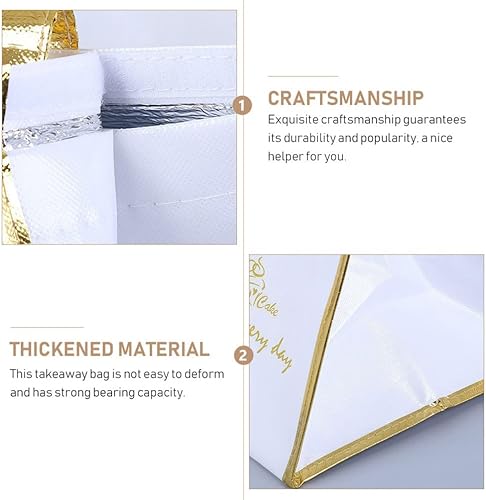 Miniatura 9 de Bolsa de picnic aislada, 2 unidades, bolsas de comestibles reutilizables aisladas, bolsa enfriadora plegable, bolsa para tartas, bolsa con