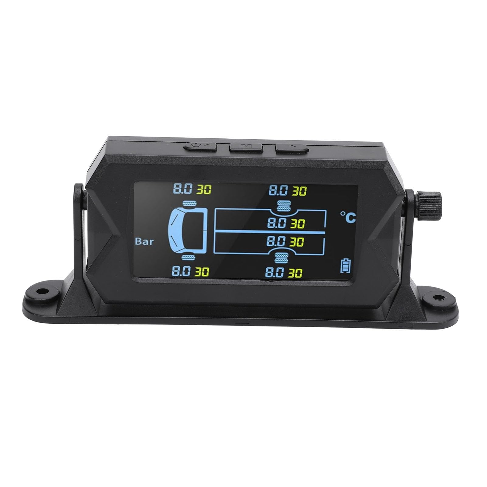 Akozon di Monitoraggio della Pressione dei Pneumatici Carica Solare TPMS con 6 Sensori per Camion RV Monitoraggio in Tempo Reale della Pressione e della Temperatura (15 Bar)