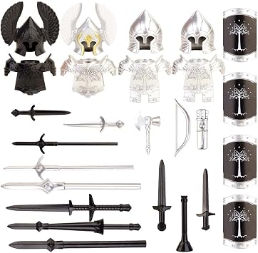 Custom Minifigures Weapon Set, 25 Pcs Custom Weapon Set for Soldier, Figure Weapon Compatible with Lego