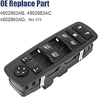 Vista 5 de Reemplazo del interruptor de ventana de control principal de potencia del lado del conductor para Dodge Ram 1500 2500 3500 2009-2012, repuesto