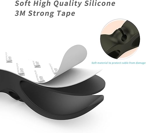 Miniatura 4 de Organizador de cables para electrodomésticos, organizador de cables de cocina fuerte mejorado, 4 paquetes de organizador de cables negros para