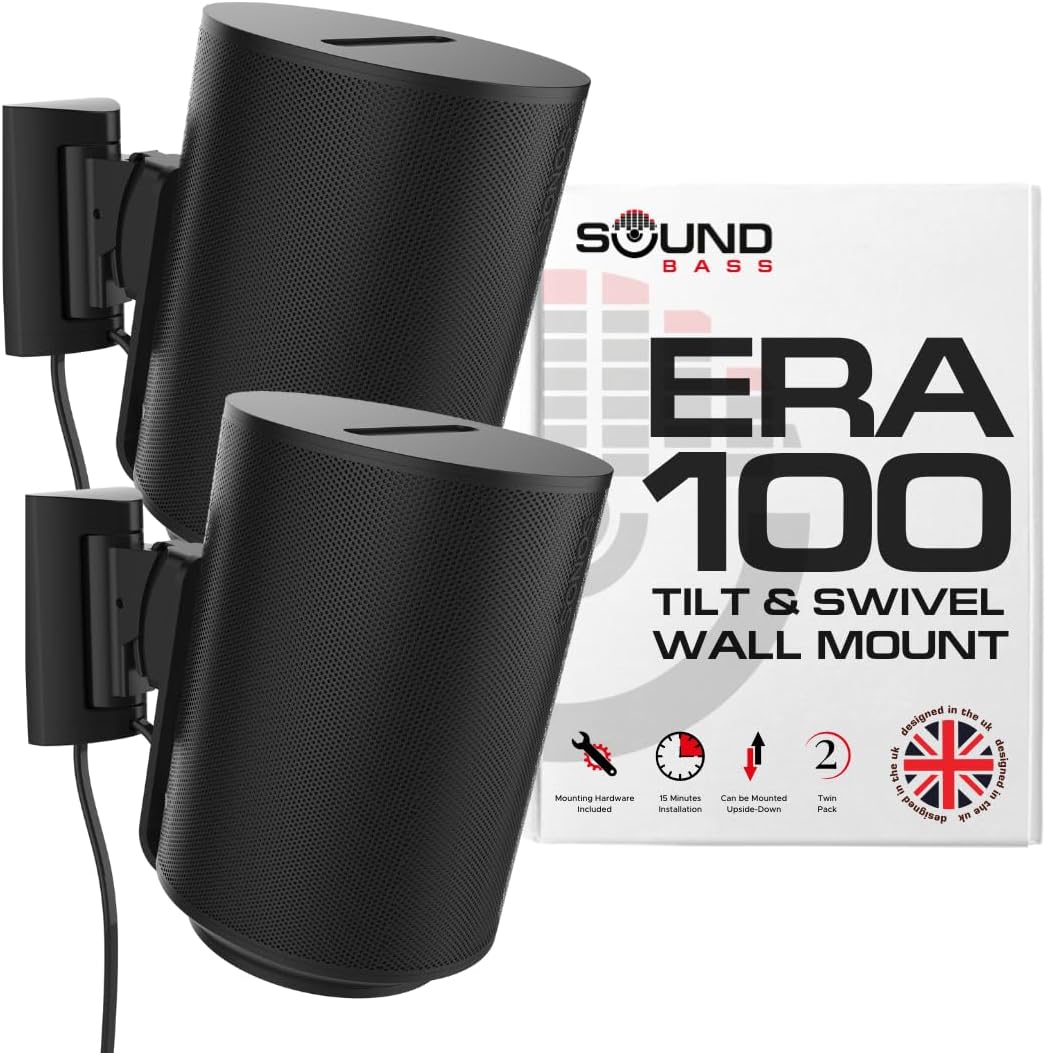 Sound Bass Era100 Wall Mount Bracket (Twin), Tilt & Swivel