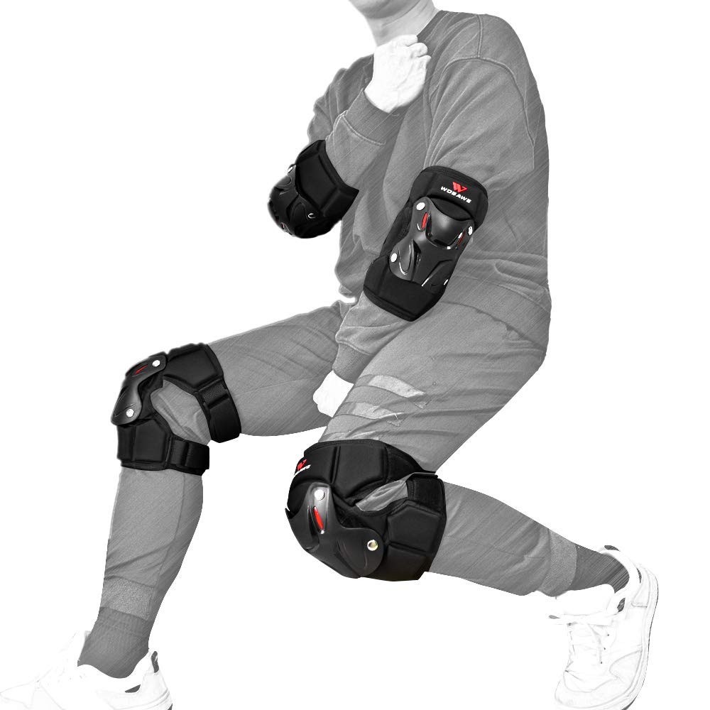 Kit De Protection Moto/patinage WOSAWE – Veste Avec Coudières Et Genouillères – Noir